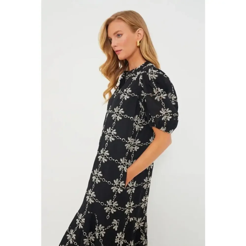 TUCKERNUCK Black Eyelet Lewis Dress NWT Size Medium - Picture 4 of 10
